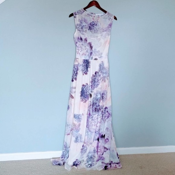 True Violet ASOS Dress Watercolor Flowers - Picture 5 of 8